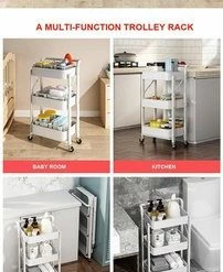 TammaT Inklapbare Keukentrolley - Keukentrolley Op Wieltjes - Serveerwagen - Keuken Trolley Metaal - Zwart - 89,5*44*30cm 19 TammaT Inklapbare Keukentrolley - Keukentrolley Op Wieltjes - Serveerwagen - Keuken Trolley Metaal - Zwart - 89,5*44*30cm -BISSELL-Winkel 202x840