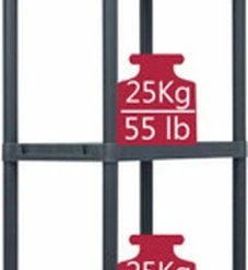 VidaXL Opbergrek 125 Kg 60x30x180 Cm Kunststof Zwart -BISSELL-Winkel 227x840 1