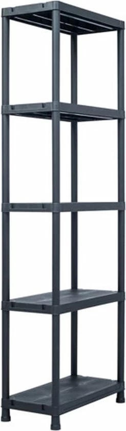 VidaXL Opbergrek 125 Kg 60x30x180 Cm Kunststof Zwart