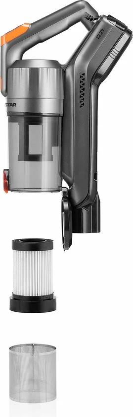 Tristar SZ-2100 Draadloze Steelstofzuiger – Incl Oplaadstation - Steelstofzuiger, Handstofzuiger En Kruimeldief - Uitneembare HEPA Filter - Grijs 9 Tristar SZ-2100 Draadloze Steelstofzuiger – Incl Oplaadstation - Steelstofzuiger, Handstofzuiger En Kruimeldief - Uitneembare HEPA Filter - Grijs - Afbeelding 7