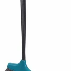 Merkloos Stoffer En Blik Lange Steel Kunststof Grijs/blauw 24 X 75 Cm - Huishoudbenodigdheden - Schoonmaakbenodigdheden - De Vloer Schoonmaken - Stoffer En Blik Sets Met Lange Steel