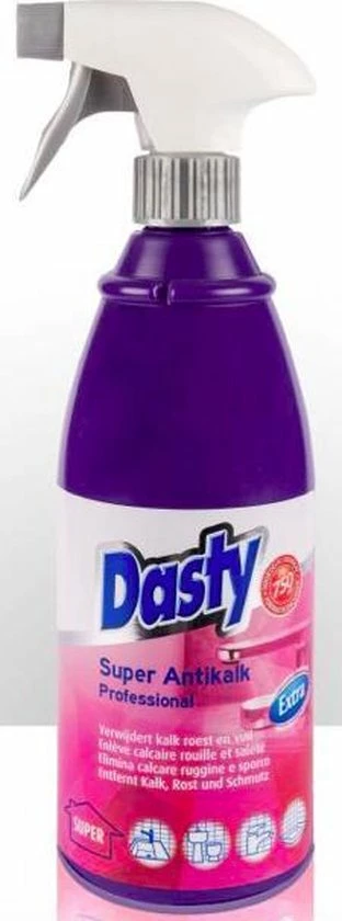 Dasty Badkamer Schoonmaak Pakket: WC-gel + Super Antikalk + Ruiten En Oppervlakten + Badkamerreiniger (Starter-Pack) + 5 GRATIS Schuursponzen 4 Dasty Badkamer Schoonmaak Pakket: WC-gel + Super Antikalk + Ruiten En Oppervlakten + Badkamerreiniger (Starter-Pack) + 5 GRATIS Schuursponzen - Afbeelding 2