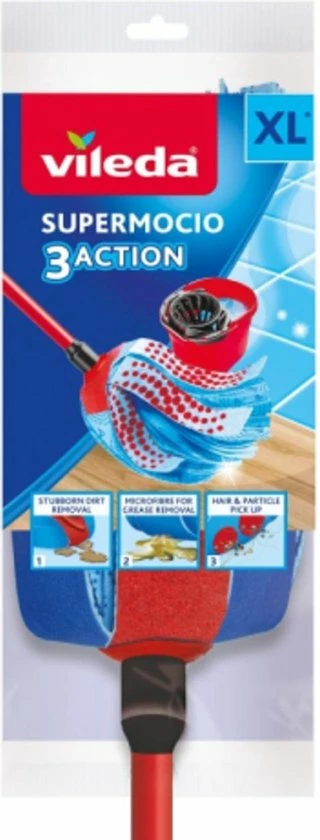 Vileda Super Mocio 3D Mop En Steel 9 Vileda Super Mocio 3D Mop En Steel - Afbeelding 7