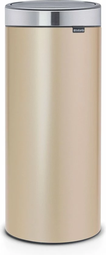 Brabantia Touch Bin Prullenbak - 30 L - Metallic Gold/ Matt Steel Fingerprint Proof Deksel 3 Brabantia Touch Bin Prullenbak - 30 L - Metallic Gold/ Matt Steel Fingerprint Proof Deksel
