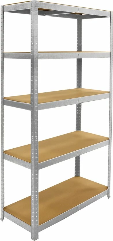 ERRO Metalen Opbergrek/Stellingkast Met 5 Legborden - 175kg Draagkracht Per Plank - 2 Stuks 6 ERRO Metalen Opbergrek/Stellingkast Met 5 Legborden - 175kg Draagkracht Per Plank - 2 Stuks - Afbeelding 4