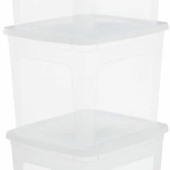 IRIS OHYAMA IRIS Clearbox Opbergbox - 30L - 3 Stuks - Kunststof - Transparant