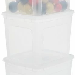 IRIS OHYAMA IRIS Clearbox Opbergbox - 30L - 3 Stuks - Kunststof - Transparant -BISSELL-Winkel 419x840