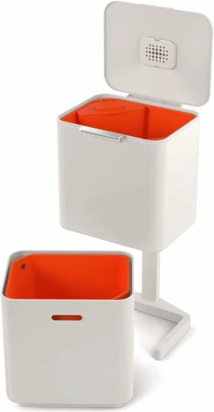 Joseph Joseph Intelligent Waste Prullenbak Totem 2.0 Recycler - 60 L - Stone Wit 21 Joseph Joseph Intelligent Waste Prullenbak Totem 2.0 Recycler - 60 L - Stone Wit - Afbeelding 19