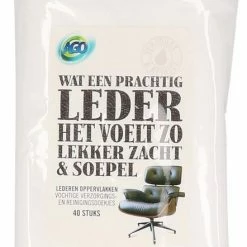 AGO Vochtige Leer Verzorging En Reinigingsdoekjes Voor Lederen Oppervlakken | Leer Doekjes | Schoonmaak Doekjes | Schoen Verzorging