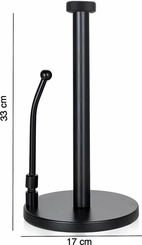 Disaja Keukenrolhouder Keuken Accessoires Keukenpapier Houder Zwart RVS 5 Disaja Keukenrolhouder Keuken Accessoires Keukenpapier Houder Zwart RVS - Afbeelding 3