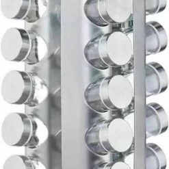 SensaHome 360 Graden Roteerbare Kruidencarrousel - Kruidenrek/Kruidenmolen - 20 Kruidenpotjes - 5 Laags - Draaibaar - 20 Specerijen Potjes - Specerijenmolen -BISSELL-Winkel 491x840