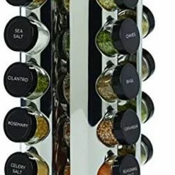 SensaHome 360 Graden Roteerbare Kruidencarrousel - Kruidenrek/Kruidenmolen - 20 Kruidenpotjes - 5 Laags - Draaibaar - 20 Specerijen Potjes - Specerijenmolen -BISSELL-Winkel 504x840 5