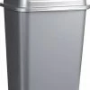 Forte Plastics Kunststof Afvalemmers/vuilnisemmers In Het Zilver Van 30 Liter Met Deksel - Vuilnisbakken/prullenbakken - 34 X 27 X 58 Cm -BISSELL-Winkel 528x840