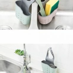 FijnGesneden.nl Keuken Gootsteen Rek - Spons Houder Wasbak - Organizer Gootsteen - Kraan Organisator - Douche Mandje - Keuken Wasbak Mandje Sponshouder -BISSELL-Winkel 536x840 1