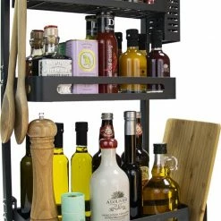 Chefs Cuisine Kruidenrek - Kruidenrek Staand - Keukenrek -aanrecht Organizer - Bureau Organizer - Keuken Organizers - Roestvrij Staal