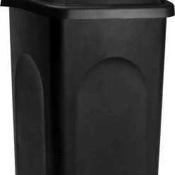 Deuba Afvalbak Zwart/rood 60 Liter