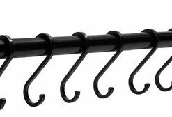 QUVIO Muurbeugel Met Haken Voor In De Keuken / Om Spatels, Soeplepels Of Messen Aan Te Hangen / Handdoekenrek / Ophangrek / Ophanghaken / Wandhaken - Zwart