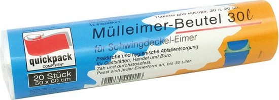 Quickpack® | 5 Rollen A 20 Pedaalemmerzakken | 30 Liter 4 Quickpack® | 5 Rollen A 20 Pedaalemmerzakken | 30 Liter - Afbeelding 2