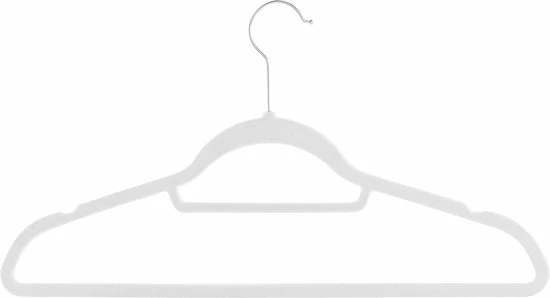 ACAZA Set Van 50 Kledinghangers Met Fluweel - Ultra-dunne Kleerhangers Met Anti-Slip - Kapstokken Met Broeklat Of Roklat - Wit 9 ACAZA Set Van 50 Kledinghangers Met Fluweel - Ultra-dunne Kleerhangers Met Anti-Slip - Kapstokken Met Broeklat Of Roklat - Wit - Afbeelding 7