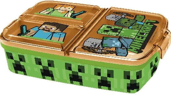 Mickey Mouse Minecraft Broodtrommel 3 Vakjes - 18x13 Cm - Brooddoos - Lunchbox 6 Mickey Mouse Minecraft Broodtrommel 3 Vakjes - 18x13 Cm - Brooddoos - Lunchbox - Afbeelding 4