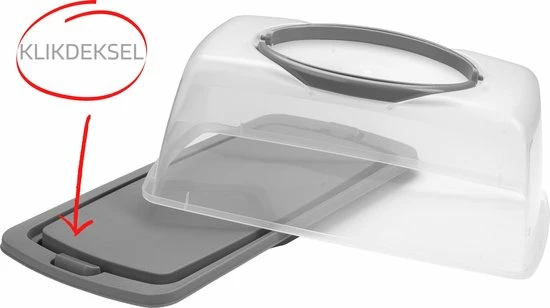 Merkloos Spesely® Grijs Taart Bewaardoos Met Deksel En Inklapbare Handgrepen - Rechthoek - 39x19xH15cm - Vershouddoos - Transparant - Opbergdoos Taart - Taartdoos - Cakedoos - Taartdoos Met Deksel - Boîte à Gâteaux 5 Merkloos Spesely® Grijs Taart Bewaardoos Met Deksel En Inklapbare Handgrepen - Rechthoek - 39x19xH15cm - Vershouddoos - Transparant - Opbergdoos Taart - Taartdoos - Cakedoos - Taartdoos Met Deksel - Boîte à Gâteaux - Afbeelding 3