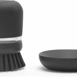 Brabantia Sink Side Afwasborstel - Met Zeepdispenser- Dark Grey -BISSELL-Winkel 550x315