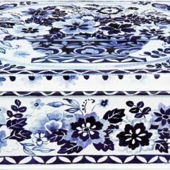 Emma Bridgewater By Claire Winteringham Deep Rectangle Koektrommel 20x15x8cm Blauw/wit