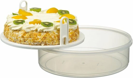 Sunware - Club Cuisine Taartdoos Met Lift Transparant Blauw - 35 X 35 X 12 Cm 4 Sunware - Club Cuisine Taartdoos Met Lift Transparant Blauw - 35 X 35 X 12 Cm - Afbeelding 2