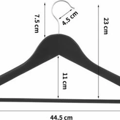 ACAZA 20 Stuks Massief Houten Kledinghangers, Esdoorn Hout, Glad Oppervlak, Kleerhanger Met Inkeping En Broeklat, Dames/Heren/Volwassenen, Zwart -BISSELL-Winkel 550x323 2