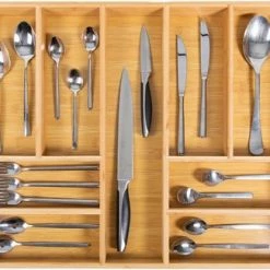 Grote Bestekbak Bamboe 81x47CM - Coninx Besteklade - Opbergbak - Duurzaam - Bamboe - Voor Laden Vanaf 47cm Diep -BISSELL-Winkel 550x325 3