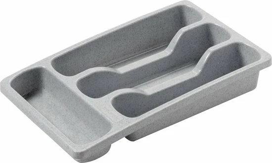 Curver Bestekbak 4 Vakken S - 33x20x6 Cm - Lichtgrijs 3 Curver Bestekbak 4 Vakken S - 33x20x6 Cm - Lichtgrijs