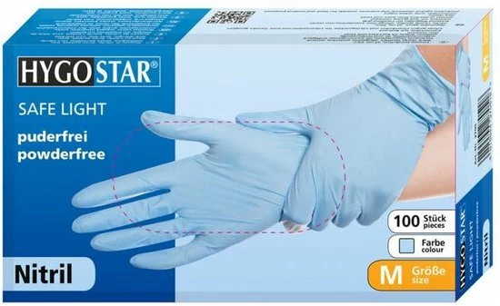 Hygostar Nitril Wegwerp Handschoenen Blauw Poedervrij Maat L - 100 Stuks 3 Hygostar Nitril Wegwerp Handschoenen Blauw Poedervrij Maat L - 100 Stuks