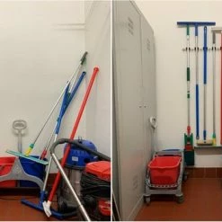 SODEAL Luxe Bezem Ophangsysteem - Bezemhouder - Opbergsysteem - Ophanghaken - Tuingereedschap - Gereedschap Opbergen - Zwart -BISSELL-Winkel 550x349