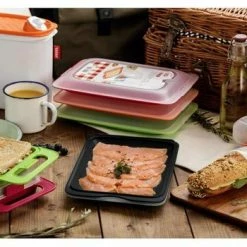 Merkloos Vershouddozen Vleeswarendoos Koelkast Vershoudbakje Bewaren Koelkast Beleg Bewaardoos Broodbeleg Stapelbaar Met Deksel Set Van 3 Stuks -BISSELL-Winkel 550x350 4