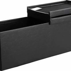 Hoppa! Zitbank Met Deksel 120 L - Zwart - MDF - 110 X 38 X 38 Cm