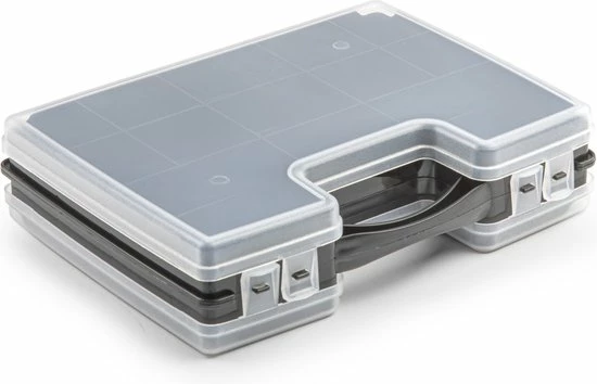 Forte Plastics Opbergkoffertje/opbergdoos/sorteerbox 22-vaks Kunststof Zwart 28 X 21 X 6 Cm - Sorteerdoos Kleine Spulletjes 3 Forte Plastics Opbergkoffertje/opbergdoos/sorteerbox 22-vaks Kunststof Zwart 28 X 21 X 6 Cm - Sorteerdoos Kleine Spulletjes