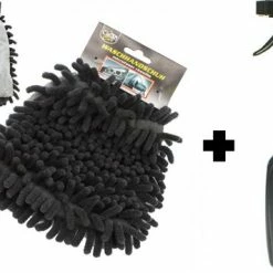 Elina Clean Car Autowas Set - Autowashandschoen En Velgenreiniger Spray - Auto Wassen Reinigen Schoonmaken - Carclean Set