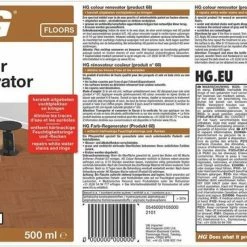 HG Colour Renovator (product 68) - 500ml - Herstelt Parket En Houten Vloeren - Camoufleert Krassen -BISSELL-Winkel 550x364 2