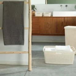 Curver Jute Wasmand 46L - Gebroken Wit - Recycled Kunststof -BISSELL-Winkel 550x366 36