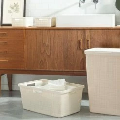 Curver Jute Wasmand 46L - Gebroken Wit - Recycled Kunststof -BISSELL-Winkel 550x366 37