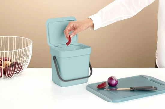 Brabantia Sort & Go Aanrecht Afvalbakje - 3 L - Mint 7 Brabantia Sort & Go Aanrecht Afvalbakje - 3 L - Mint - Afbeelding 5