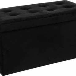 Wooners Hocker Met Opbergruimte - Opbergpoef - Zwart Velvet - H38 X B76 Cm -BISSELL-Winkel 550x368 7