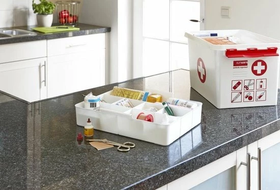 Sunware - Q-line EHBO Doos Met Inzet 22L Wit Rood - 40 X 30 X 26 Cm 8 Sunware - Q-line EHBO Doos Met Inzet 22L Wit Rood - 40 X 30 X 26 Cm - Afbeelding 6