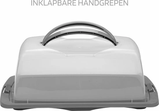Merkloos Spesely® Grijs Taart Bewaardoos Met Deksel En Inklapbare Handgrepen - Rechthoek - 39x19xH15cm - Vershouddoos - Transparant - Opbergdoos Taart - Taartdoos - Cakedoos - Taartdoos Met Deksel - Boîte à Gâteaux 4 Merkloos Spesely® Grijs Taart Bewaardoos Met Deksel En Inklapbare Handgrepen - Rechthoek - 39x19xH15cm - Vershouddoos - Transparant - Opbergdoos Taart - Taartdoos - Cakedoos - Taartdoos Met Deksel - Boîte à Gâteaux - Afbeelding 2