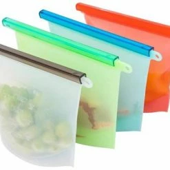 Merkloos Vershoudzakken Food Savers - Diepvrieszakken Vrieszakken Invrieszakken - Duurzaam Voedsel Bewaren - Siliconen - Herbruikbaar - Bewaarzakken - Lekvrij - BPA Vrij - Foodsavers - Fresh Bags - 3+1 Gratis -BISSELL-Winkel 550x384 1