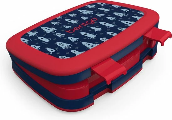 Bentgo Kids Lunchbox - Lekvrije Bento Box – Broodtrommel Kinderen Met 5 Compartimenten – Brooddoos Voor Warm En Koud Eten – Raket Print 4 Bentgo Kids Lunchbox - Lekvrije Bento Box – Broodtrommel Kinderen Met 5 Compartimenten – Brooddoos Voor Warm En Koud Eten – Raket Print - Afbeelding 2