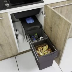 Blanco - Inbouw Prullenbak - 30 Liter Inhoud - Met 2 Compartimenten - Grijs 11 Blanco - Inbouw Prullenbak - 30 Liter Inhoud - Met 2 Compartimenten - Grijs -BISSELL-Winkel 550x389 2