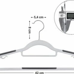 ACAZA Set Van 30 Stevige Kunststof Kledinghangers Met Antislip - Kleerhangers Met Draaibare Haak - Buigzaam - Grijs -BISSELL-Winkel 550x392 5
