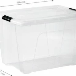 IRIS OHYAMA IRIS Topbox Opbergbox - 60L - 4 Stuks - Transparant/Zwart -BISSELL-Winkel 550x393 4