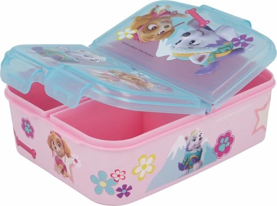 Paw Patrol Girl Broodtrommel 3 Vakjes - 18x13 Cm - Brooddoos -Lunchbox 6 Paw Patrol Girl Broodtrommel 3 Vakjes - 18x13 Cm - Brooddoos -Lunchbox - Afbeelding 4
